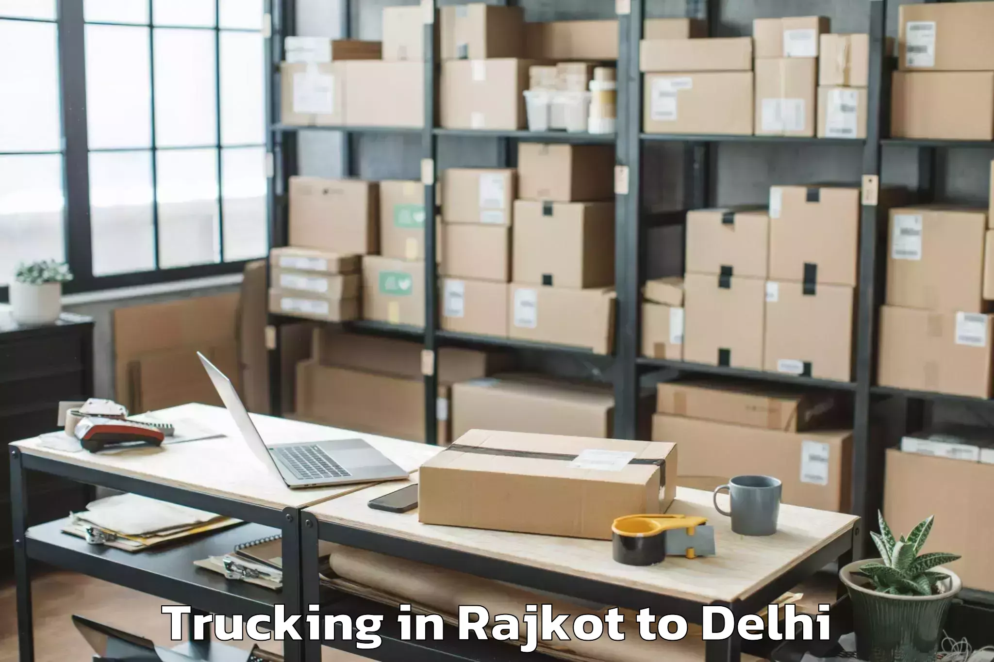 Trusted Rajkot to Nangloi Jat Trucking